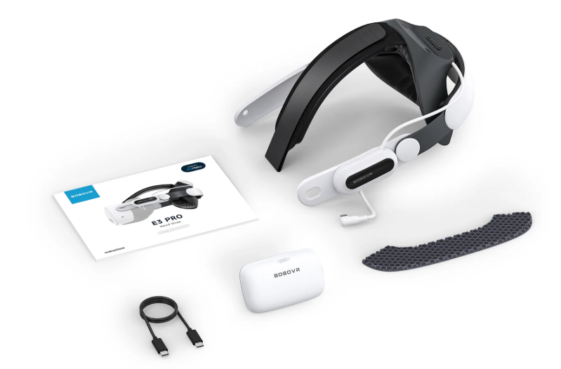 BOBOVR E3 Pro — умное крепление с батареей для Quest 3 / 3S BOBOVR E3 Pro — умное крепление с батареей для Quest 3 / 3S