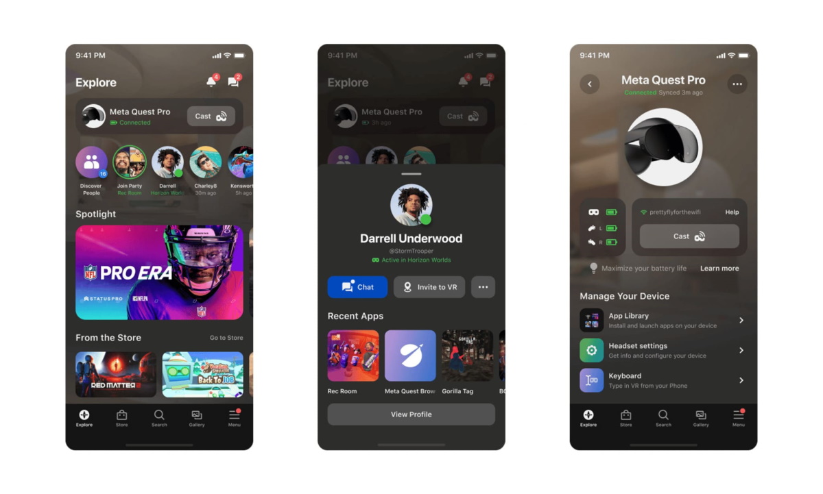 Редизайн для приложения Quest Phone
