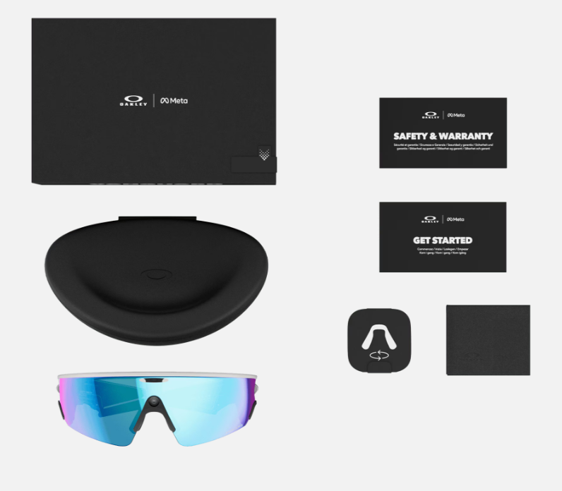 Умные очки Oakley Meta Vanguard Prizm Sapphire Lenses,  White Frame