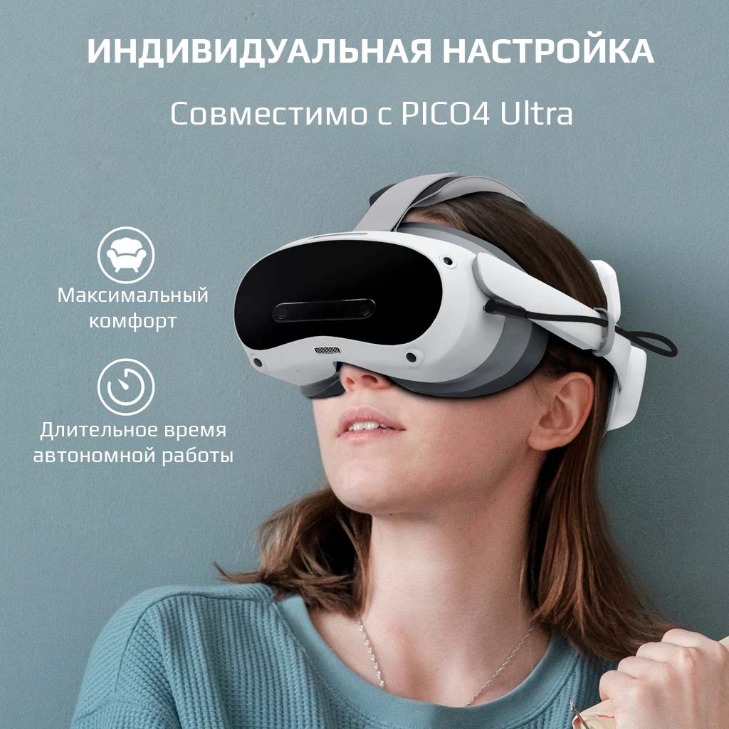 Крепление с аккумулятором BOBOVR P4S для PICO 4 Ultra и Ultra Enterprise Крепление с аккумулятором BOBOVR P4S для PICO 4 Ultra и Ultra Enterprise