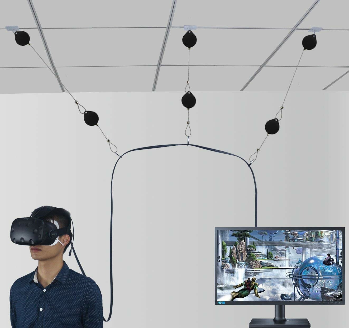 Система подвеса кабеля для VR-очков