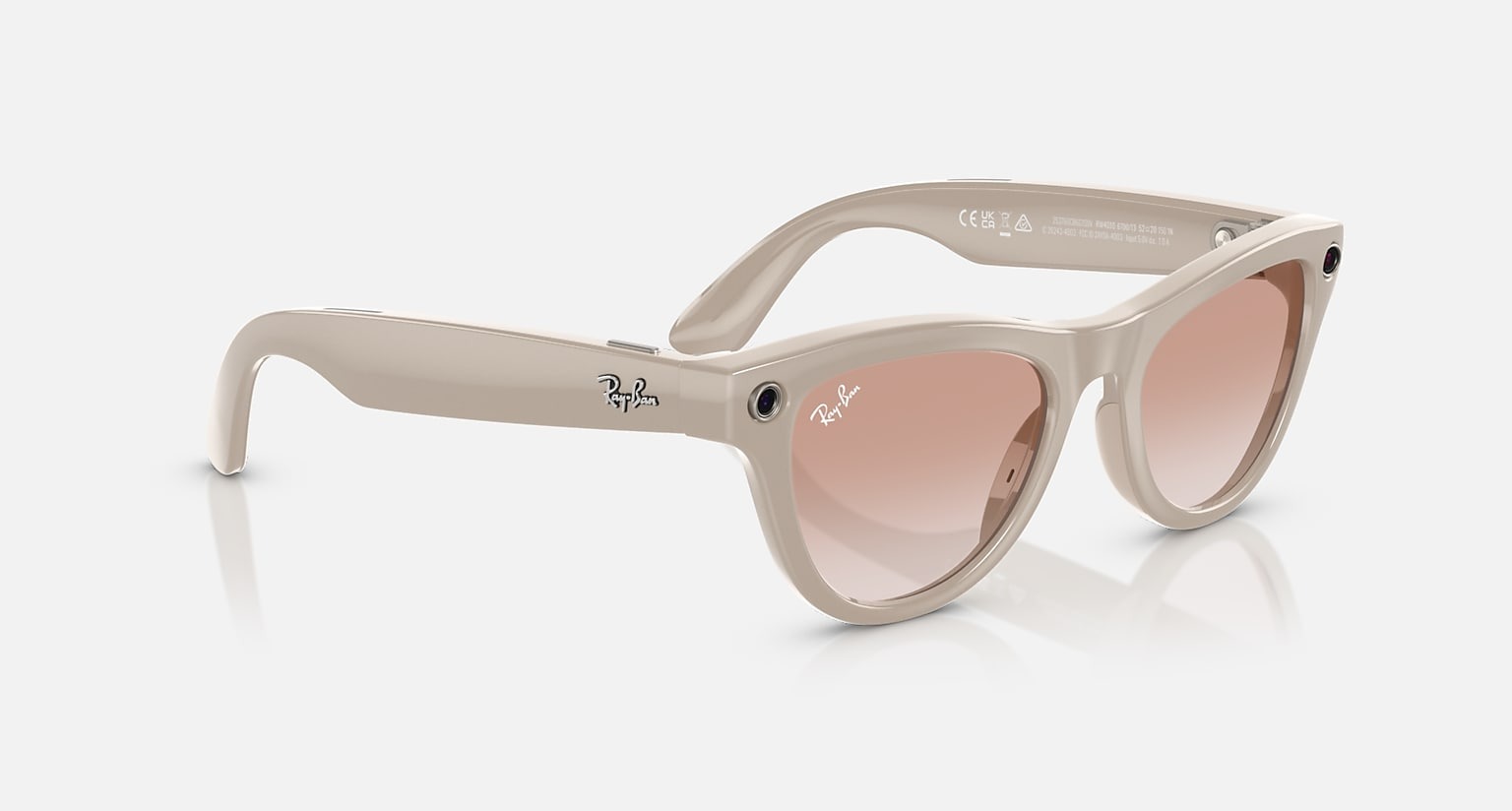 Очки Ray Ban Stories 2-ого поколения Skyler (Shiny Chalky Gray/Cinnamon Pink) Очки Ray Ban Stories 2-ого поколения Skyler (Shiny Chalky Gray/Cinnamon Pink)