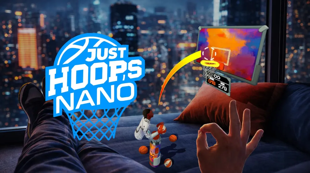 Just Hoops Nano появилась на Quest раньше срока и превращает любую комнату в баскетбольную площадку