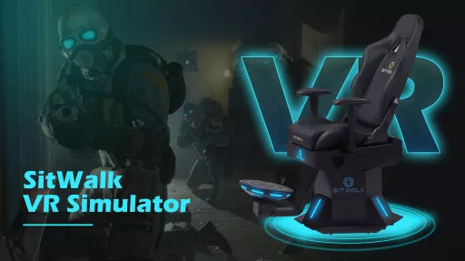 Игровое кресло Sitwalk VR Gaming Chair обеспечивает захватывающий игровой процесс