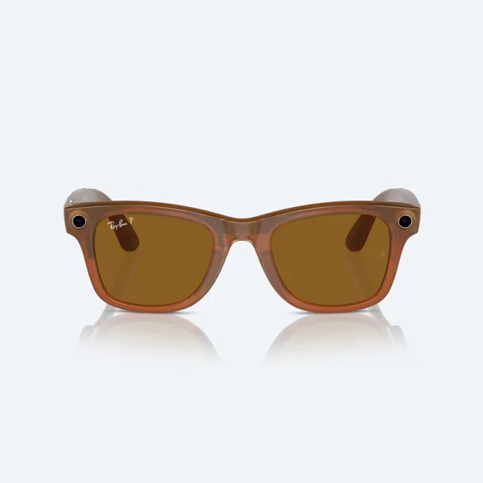 Умные очки Ray Ban Wayfarer (2-е поколение) Shiny Caramel Transparent/Brown