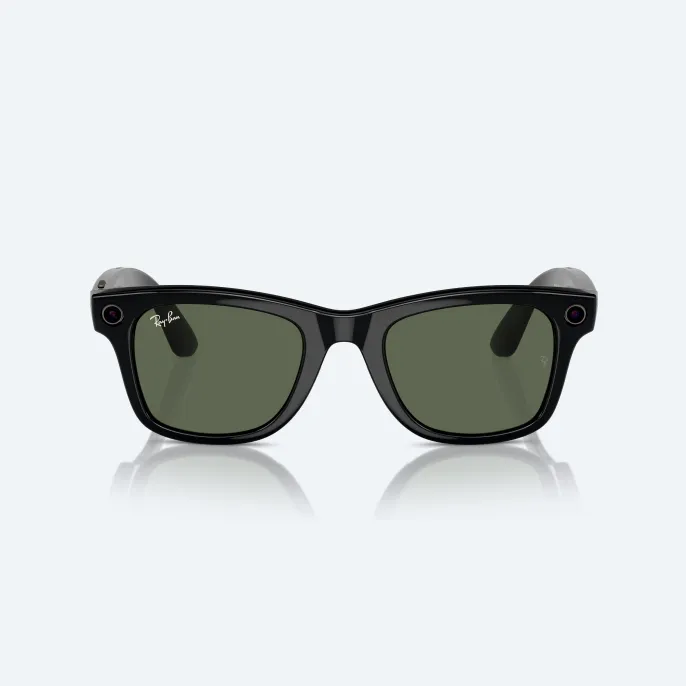 Умные очки Ray Ban Wayfarer (2-е поколение) Shiny black/G-15 Green Умные очки Ray Ban Wayfarer (2-е поколение) Shiny black/G-15 Green