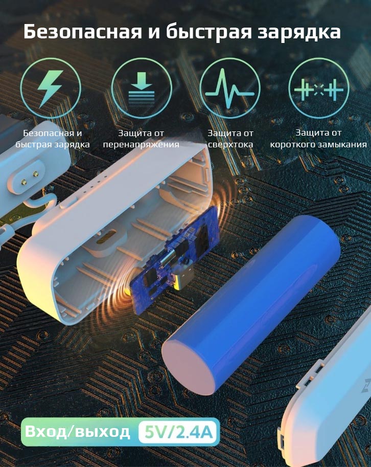 Внешний аккумулятор для ZYBER для Pico 4/Quest 2/Quest 3 (5000 mAh)