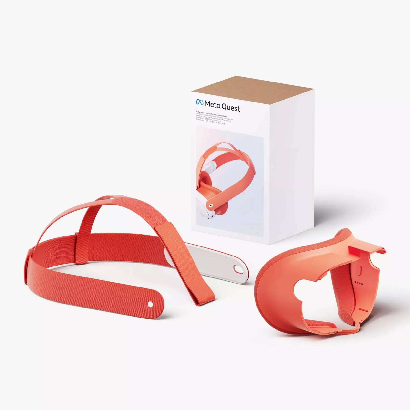 Лицевая маска и головной ремень для Oculus Quest 3 (Оранжевый) Лицевая маска и головной ремень для Oculus Quest 3 (Оранжевый)
