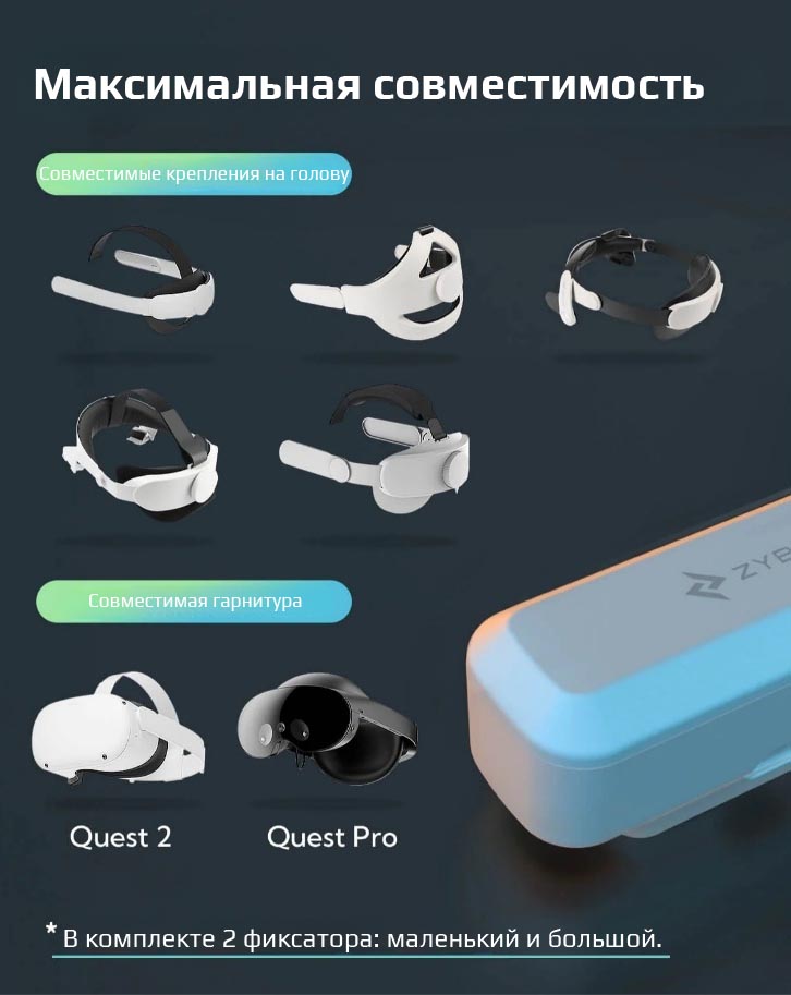 Внешний аккумулятор для ZYBER для Pico 4/Quest 2/Quest 3 (5000 mAh)
