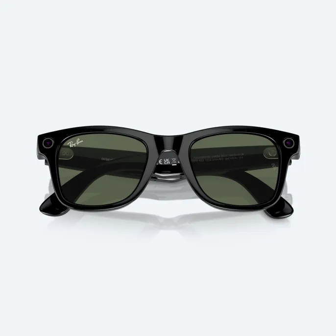 Умные очки Ray Ban Wayfarer (2-е поколение) Shiny black/G-15 Green Умные очки Ray Ban Wayfarer (2-е поколение) Shiny black/G-15 Green