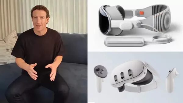 Марк Цукерберг сравнил VR-гарнитуры Quest 3 и Apple Vision Pro
