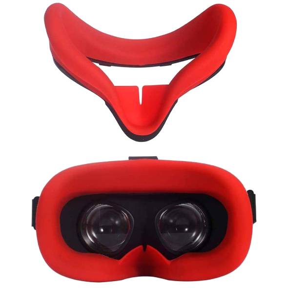 Набор 4-в-1: бамперы и чехлы для контроллеров и очков Oculus Quest 1 (красные)