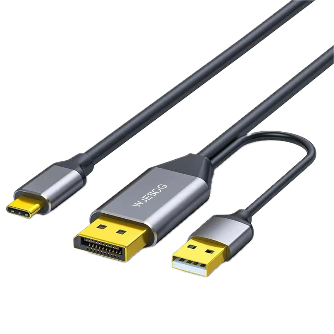 Кабель 2 в 1 DisplayPort на USB-C и USB3.0
