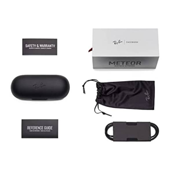 Очки Ray Ban Stories Meteor (Оливковая оправа, прозрачные линзы с затемнением G-15)